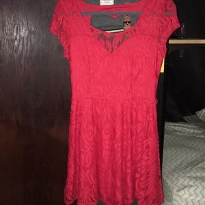 Lace-y red dress